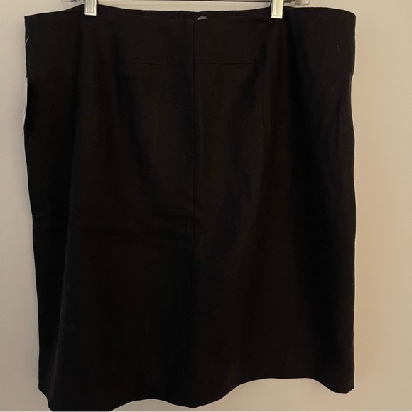 Lord & Taylor Women’s Skirt front contrast zip pockets black 16 NWT - Picture 7 of 13